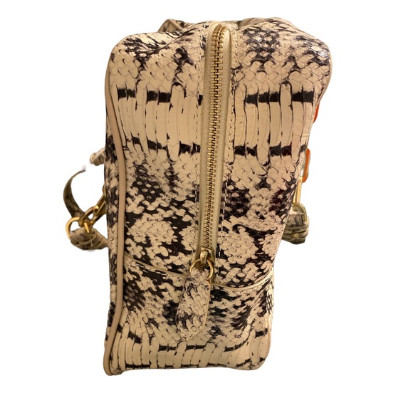 Versace Collection Chain Handle Snake Embossed Leather Shoulder Bag, NWT $700 - Picture 15 of 16
